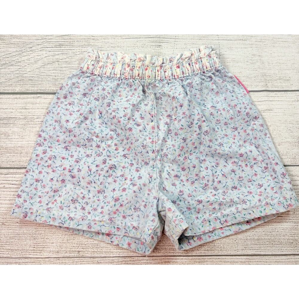 OshKosh Vintage Floral Paper Bag Waist Elastic Shorts Multicolor Size 3T - Picture 2 of 5